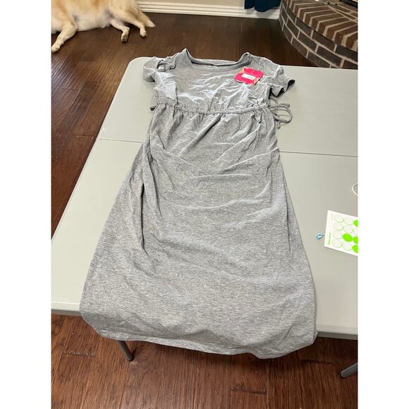 Isabel Maternity by Ingrid & Isabel Size XS Short Sleeve Tie-Waist MaternityGray - Picture 1 of 3